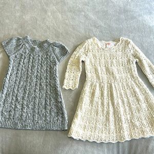 2/$10 Lot of 2 Girls Sweater Dresses - 4T